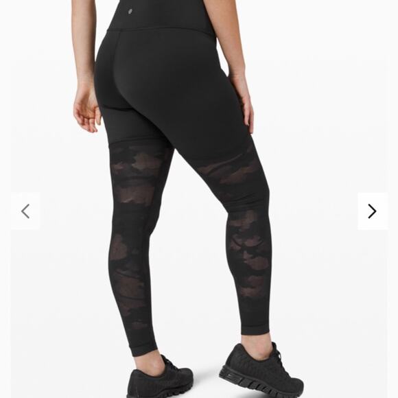 NEW Lululemon Sheer Will HR Camo Tight in Black - Picture 1 of 8